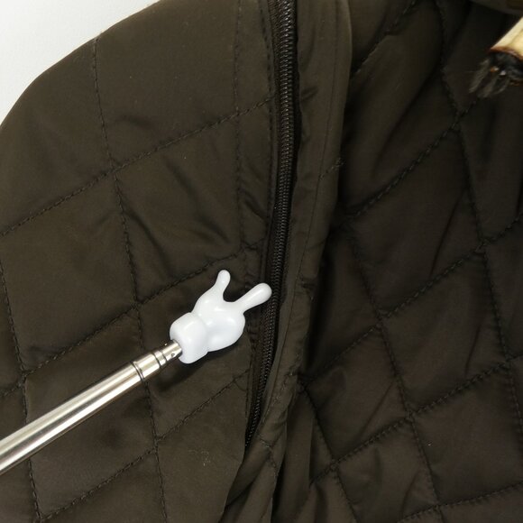 Tristan Womens Coat Medium Brown Diamond Quilted Removable Arms and Hood Jacket - Picture 15 of 16